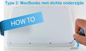Een MacBook accu vervangen met dichte onderzijde